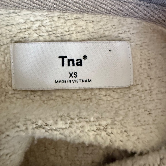 TNA | Size XS | Grey 1/4 Zip Cropped Sweatshirt - Picture 6 of 6